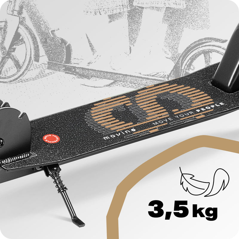 Only 3.5 kg – light to ride, easy to carry!