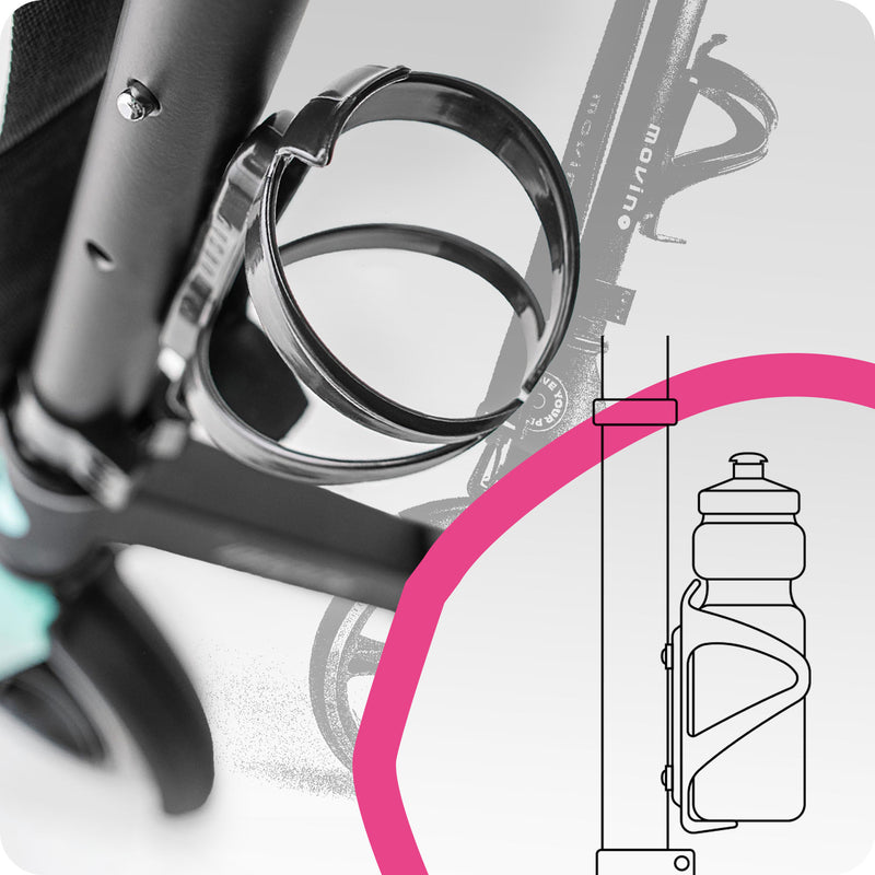 Includes bottle holder.