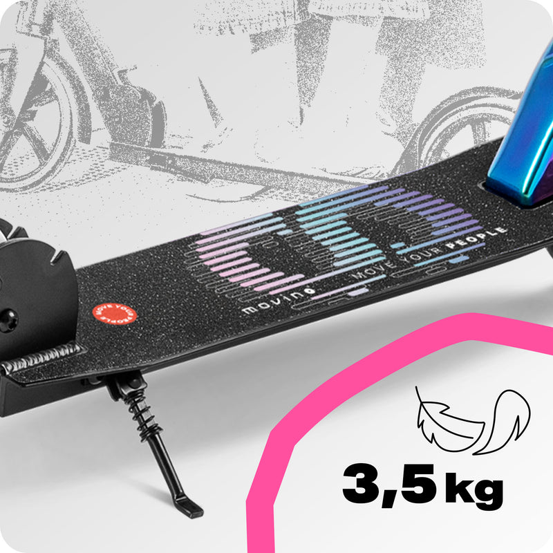 Only 3.5 kg – light to ride, easy to carry!