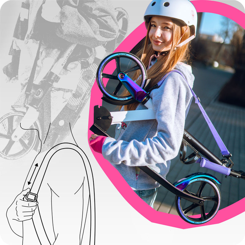 Includes carrying strap for easy daily commutes.